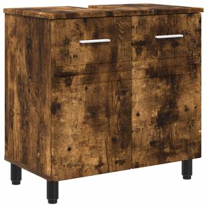 vidaXL Unit&eacute; de vanit&eacute; de salle de bain Ch&ecirc;ne fum&eacute; 60 x 35 x 60 cm