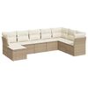 vidaXL Salon de jardin avec coussins 8 pcs beige r&eacute;sine tress&eacute;e