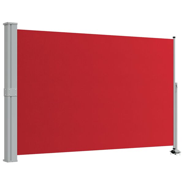 vidaXL Auvent lat&eacute;ral r&eacute;tractable de patio 160x300 cm Rouge