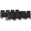 vidaXL Ensemble de salle &agrave; manger pour jardin 9 pc Anthracite