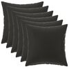 vidaXL Coussin avec oreiller HEERLEN 6 pi&egrave;ces Noir Polyester