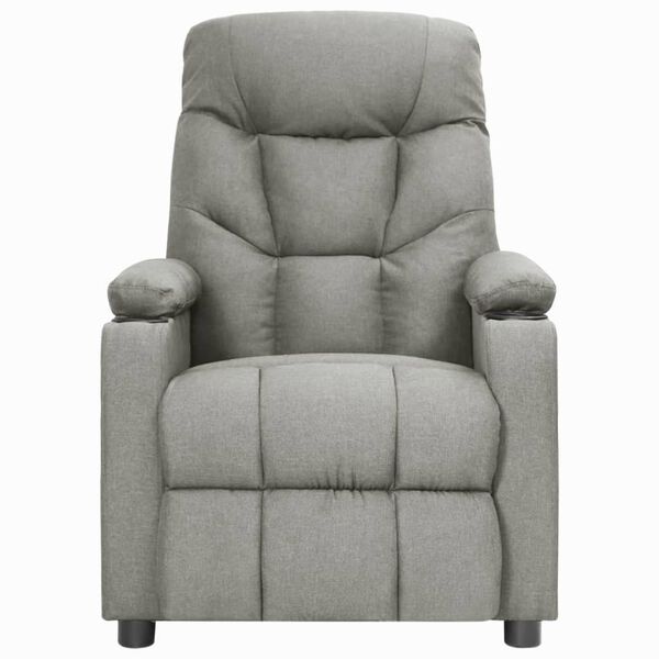vidaXL Fauteuil Gris clair Tissu