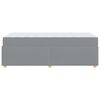 vidaXL Cadre de lit avec matelas Gris clair 90 x 200 cm tissu