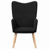 vidaXL fauteuil Noir 62 x 67 x 95,5 cm Tissu Sherpa