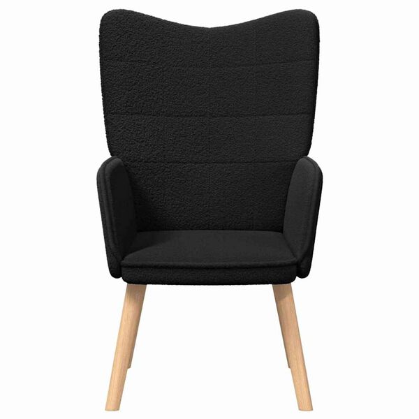 vidaXL fauteuil Noir 62 x 67 x 95,5 cm Tissu Sherpa