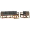 vidaXL Ensemble de canap&eacute;s d'ext&eacute;rieur 7 pc Naturel et Anthracite