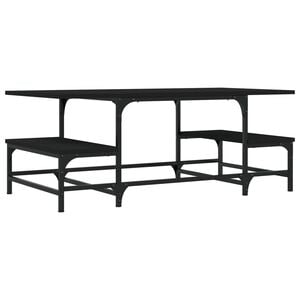 vidaXL Table basse noir 100x50,5x40 cm bois d'ing&eacute;nierie