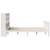 vidaXL Lit biblioth&egrave;que sans matelas blanc 140x190 cm bois pin massif
