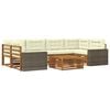 vidaXL Ensemble de canap&eacute;s d'ext&eacute;rieur 7 pc Naturel et Cr&egrave;me Polyester