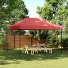 vidaXL Tente de r&eacute;ception pliable escamotable bordeaux 410x279x315 cm