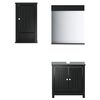 vidaXL Meubles de salle de bain 3 pcs BERG noir bois de pin massif