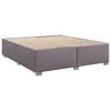 vidaXL Sommier &agrave; lattes de lit avec matelas Gris 200x200 cm Similicuir