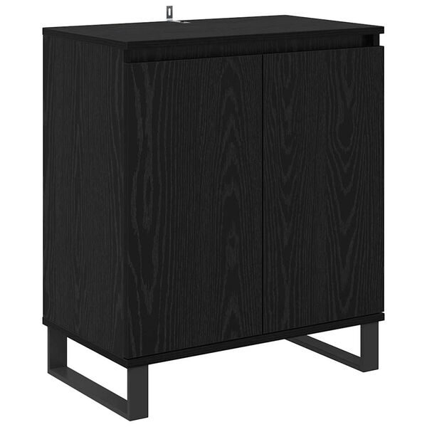 vidaXL Buffet Ch&ecirc;ne noir 60 x 35 x 70 cm Bois d'ing&eacute;nierie