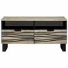 vidaXL Table basse Beige et Noir 80 x 54 x 40 cm Bois d'acacia massif