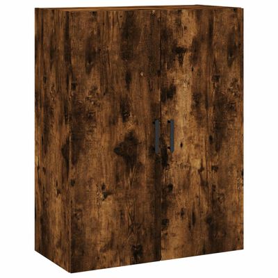 vidaXL Buffet haut Chêne fumé 69,5x34x180 cm Bois d'ingénierie