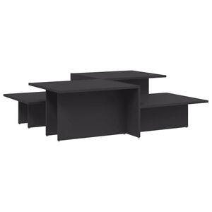 vidaXL Tables basses 2 pcs gris bois d'ing&eacute;nierie