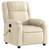 vidaXL Fauteuil inclinable de massage &eacute;lectrique cr&egrave;me tissu