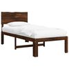 vidaXL Cadre de lit simple avec t&ecirc;te de lit ROSTOCK Marron fonc&eacute;