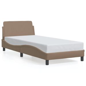 vidaXL Cadre de lit Dover cappuccino 90x200 cm similicuir