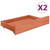 vidaXL Cadre de lit avec 2 tiroirs Marron miel Bois de pin 100x200 cm