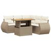 vidaXL Salon de jardin avec coussins 6 pcs beige r&eacute;sine tress&eacute;e
