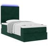 vidaXL Cadre de lit ottoman avec matelas vert fonc&eacute; 80x200 cm velours