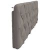 vidaXL Coussin de t&ecirc;te de lit taupe 180 cm tissu