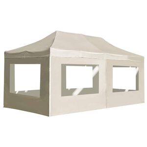 vidaXL Tente de r&eacute;ception pliable avec parois Aluminium 6 x 3 m Cr&egrave;me