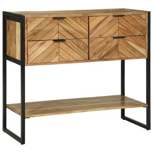 vidaXL Table console Marron 90 x 35 x 80 cm Bois d'Acacia Massif