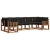 vidaXL Ensemble de canap&eacute;s d'ext&eacute;rieur 7 pc Naturel et Noir