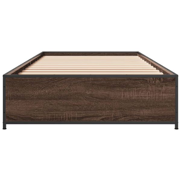 vidaXL Cadre de lit sans matelas chêne marron 75x190 cm