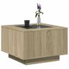 vidaXL Table basse avec LED ch&ecirc;ne sonoma 60x60x40 cm bois d'ing&eacute;nierie
