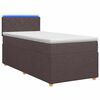 vidaXL Lit boxspring avec matelas Marron fonc&eacute; 80 x 200 cm Tissu