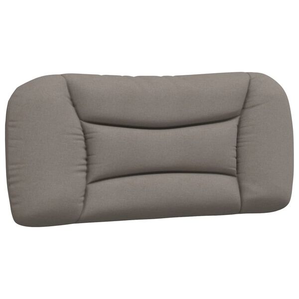 vidaXL Coussin de t&ecirc;te de lit Hvar taupe 80 cm tissu