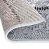 vidaXL Tapis BCF Gris avec motif de blocs 100x350 cm