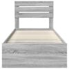 vidaXL Cadre de lit Gris Sonoma 90 x 200 cm Pin massif