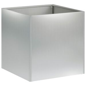 vidaXL Cache-pot de jardin Argent&eacute; 45 x 45 x 45 cm Acier galvanis&eacute;