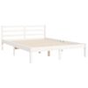 vidaXL Cadre de lit sans matelas blanc 120x200 cm bois massif