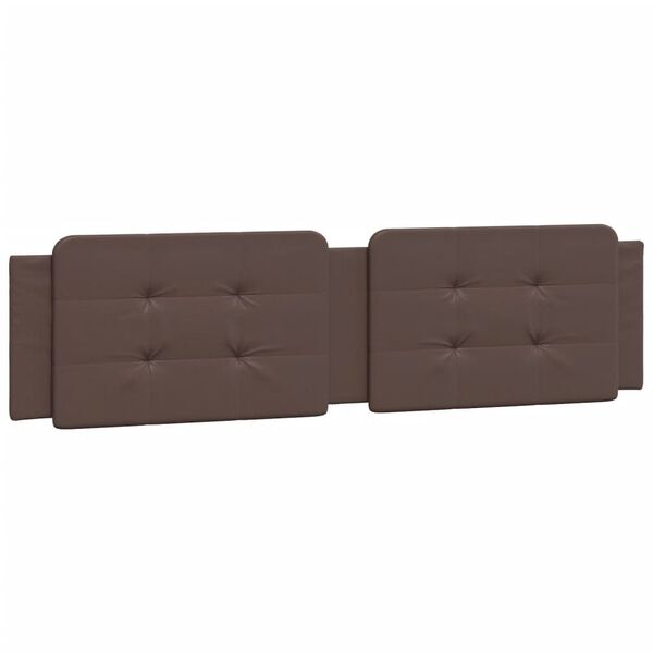 vidaXL Coussin de t&ecirc;te de lit Zadar marron 200 cm similicuir