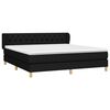 vidaXL Sommier &agrave; lattes de lit avec matelas Noir 160x200 cm Tissu