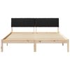 vidaXL Cadre de lit Marron et noir 160 x 200 cm Bois massif en pin