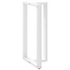 vidaXL Pieds de table de bar en T, 2 pi&egrave;ces, blanc, 60 x 35 x (110-111) cm, acier