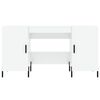 vidaXL Bureau Blanc brillant 140x50x75 cm Bois d'ingénierie