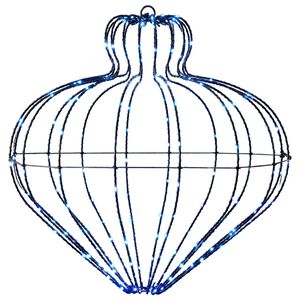 vidaXL Lumi&egrave;re de finial de No&euml;l 192 LED Bleu Diam. 40 x 40 cm