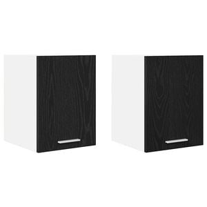 vidaXL Armoire suspendue 2 pcs Ch&ecirc;ne noir et Blanc 30 x 31 x 40 cm