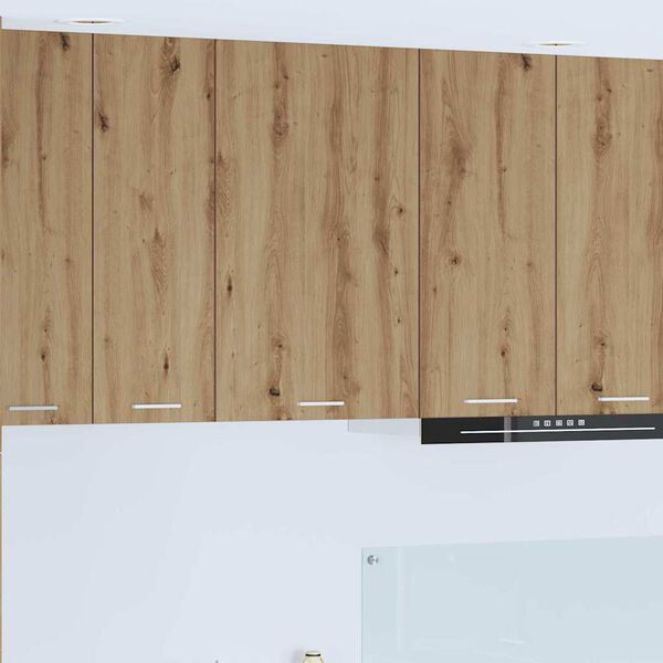 vidaXL Armoire suspendue Ch&ecirc;ne Artisan et Blanc 50 x 31 x 80 cm