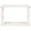 vidaXL Porte-bûches d’extérieur Blanc 108x52x74 cm Bois massif de pin