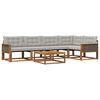 vidaXL Ensemble de canap&eacute;s d'ext&eacute;rieur 6 pc Naturel et gris clair