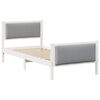 vidaXL Cadre de lit avec t&ecirc;te de lit Gris clair 90 x 200 cm tissu