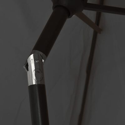 vidaXL Parasol avec mât en métal 300 x 200 cm Anthracite